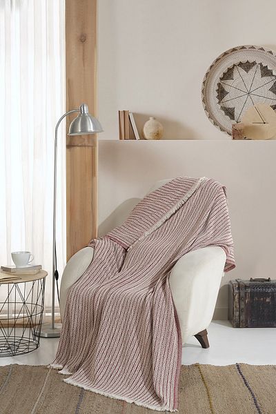 Lux Touch Vera Tile 2 Pieces Sofa Armchair Cover Shawl 150 X 200 Cm TV Blanket Throw Cotton