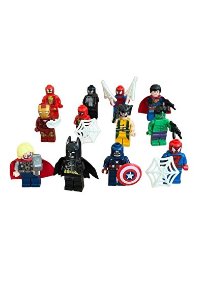 AVENGERS Minecraft Süper Kahramanlar 12 Figürlü Oyuncak Set 23 Parça