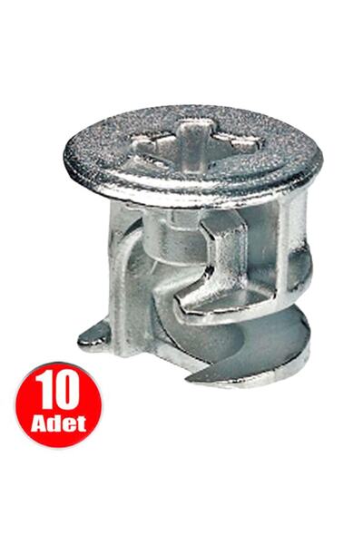 ALETÇANTAM Minifix Gövde 15x13mm Mobilya Dolap Birleştirme Bağlantı Vidası - 10 Adet