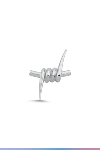 Mishka "TOXIC" Dikenli Tel Tekli Gümüş Küpe