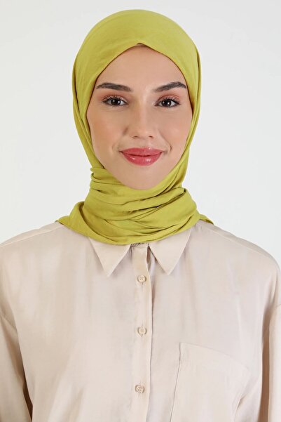 ŞURA ŞAL HAREMSCARFS AMOR SERİSİ PAMUKLU YAĞ [FISTIK]YEŞİLİ RENGİ EŞARP