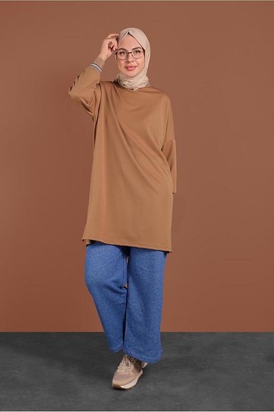 TRENDTESETTÜR Γυναικείο πλεκτό παντελόνι Navy Blue (SAKS) με ελαστική μέση 5746