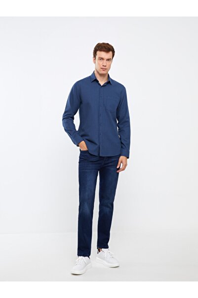 LC Waikiki Ανδρικό πουκάμισο από ποπλίνα - κανονική εφαρμογή, μακρυμάνικο