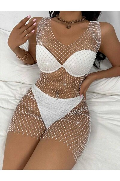 BF Bikini Fashion Κρυστάλλινο πέτρινο παρεό σε απόθεμα