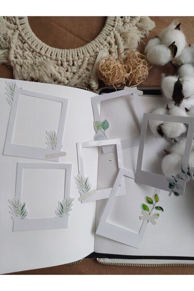 SelisCraft Polaroid Şeffaf Tekli Sticker Seti 01 Ajanda Planlayıcı Bullet Jou...