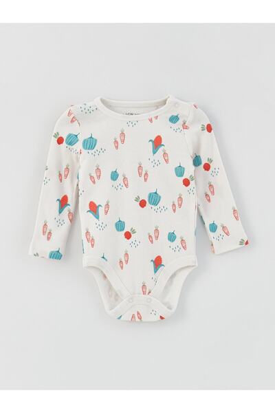 LC Waikiki 2 db Crew nyakú nyomtatott és pattintható testkészlet kisfiúknak