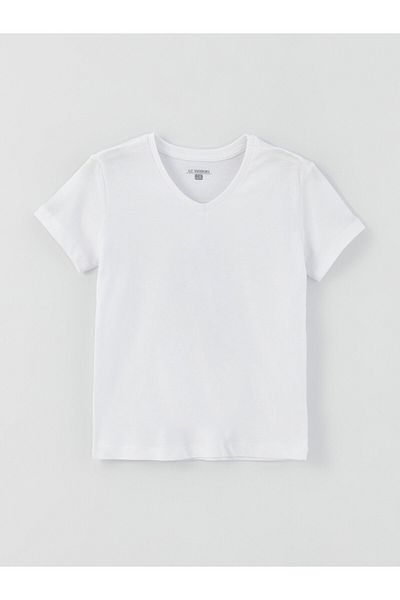 LC Waikiki LCW Kids V-Neck Basic Short Sleeve Boy Undershirt