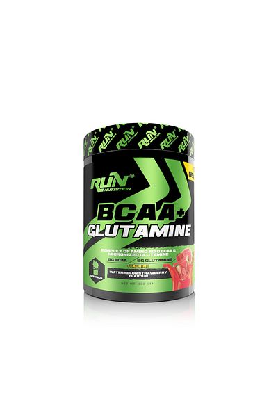 Run Nutrition Bcaa Glutamine - Watermelon Strawberry Flavored - 360g - 30 Serves - 2 Sachet Protein Gifted