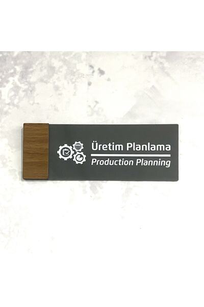 Dekokonsept Wooden Serisi (ÜRETİM PLANMA) Ofis Oda Kapı İsimliği Yönlendirme ...