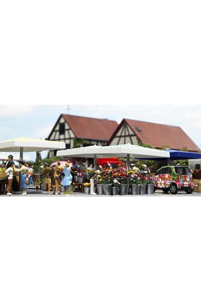 Busch 1:87 Ho Busch Market flower shop Stand Miniature Model