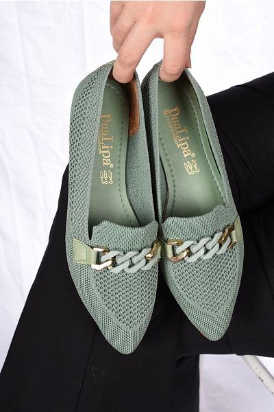 MELDTR Women's Mint Ballet Ballerina Shoes with Buckle