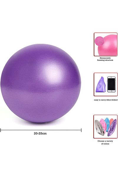 MultiFlexPro Pilates Ball 25 Cm Dura-strong Mini Pilates Ball Balance Exercise Ball Purple
