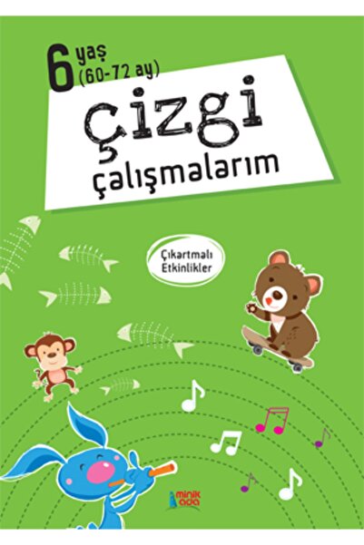 Minik Ada Yayınları Çizgi Çalışmalarım 6 Yaş kitabı - Kollektif - Minik Ada Y...