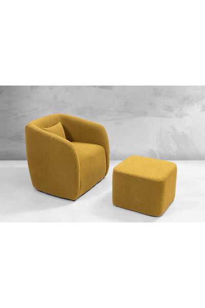 hoom concept ARYA TEDDY BERJER VE PUF SETİ, SARI