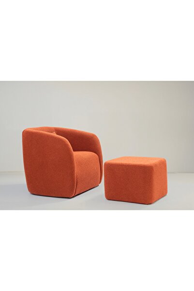 hoom concept ARYA TEDDY BERJER VE PUF SETİ, KİREMİT