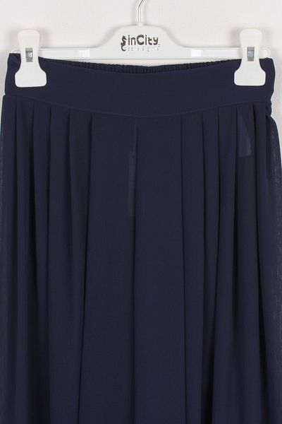 incity Girl's Wide Leg Navy Blue Trousers