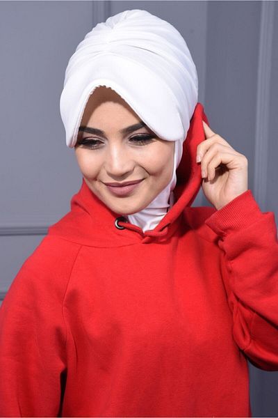 Nowa Scarf Sports Hat Scarf Suitable for Use in Pool Ecru