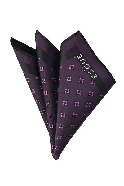 Esgue Purple Patterned Collar Handkerchief
