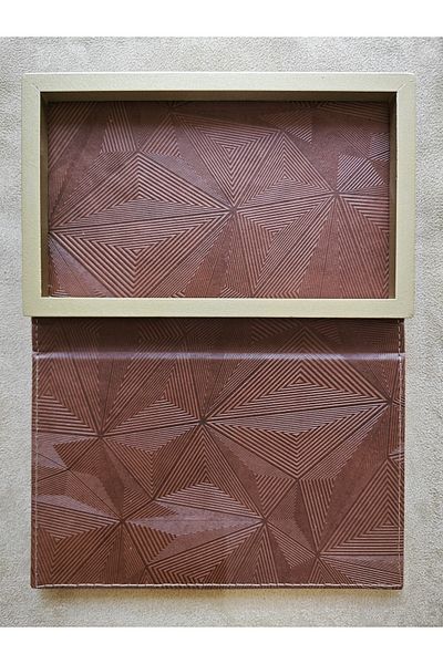 ankara menü (1 piece) 13x21 Box, Leather Account Receipt Pad, with Printed Change Box, Checkout gift