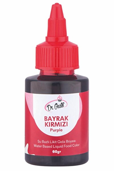 Dr. Gusto Bayrak Kırmızı Likit Gıda Boyası 60 Gr