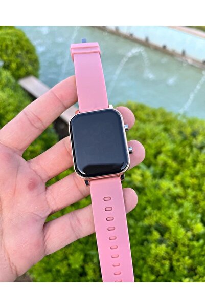 ÇENÇEN 7-15 Yaş Pembe Renk Led Tuşlu Kız Çocuk Kol Saati