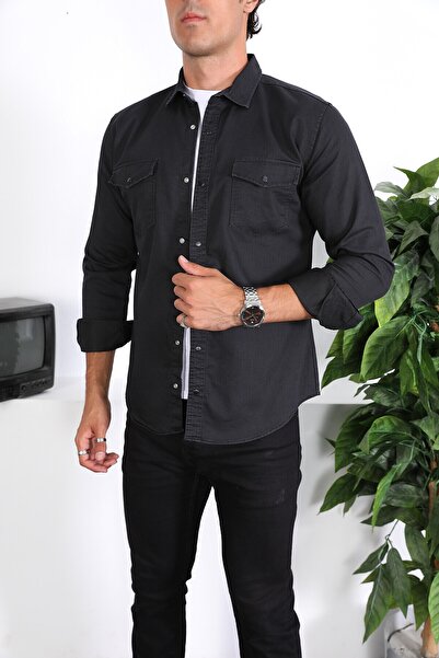 ENZİM JEANS Чоловіча сорочка з вимитим ефектом