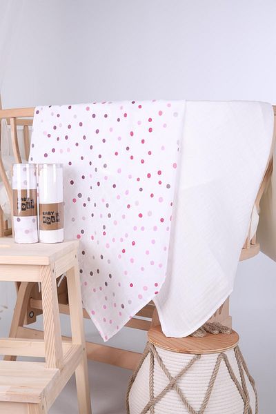 Babyhola 2-Piece Muslin Cover Set 80x80cm Boxed Organic Gift Breastfeeding Bottom Opening Newborn Stroller Cover