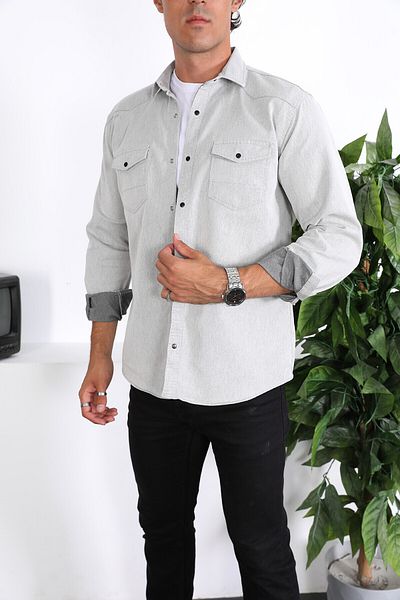 ENZİM JEANS Men's Denim Shirt