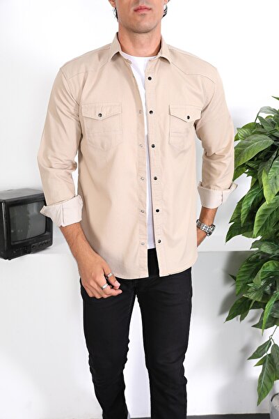 ENZİM JEANS Erkek Kot Gömlek