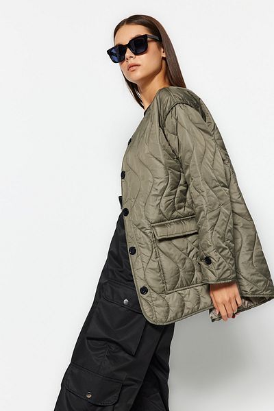 Trendyol Collection Khaki voděodpudivý prošívaný kabát TWOAW24MO00029