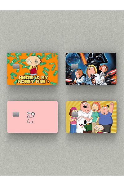 Namgo Family Guy Set de 4 carduri de credit și acoperire cu autocolante Akbil