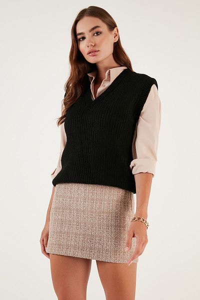 Lela V-Neck Knitted Knitwear Sweater SWEATER 4616105