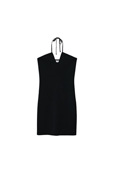 MANGO Woman Siyah Kadın Elbise 37040453