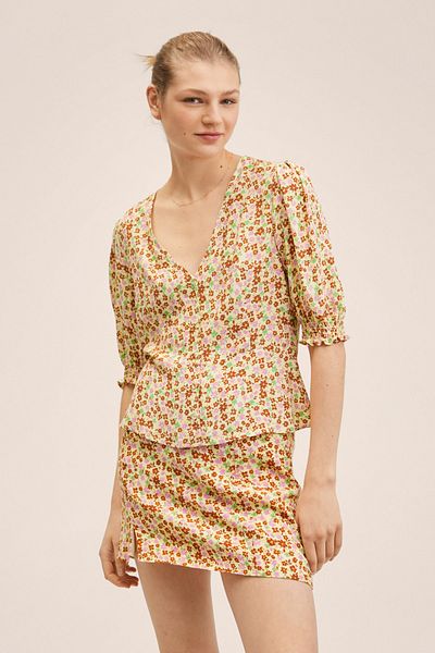 MANGO Woman Γυναικεία μπλούζα Vanilla 27017125