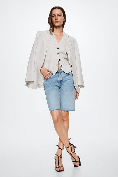 MANGO Blaue Damen-Shorts und Bermuda 37050458