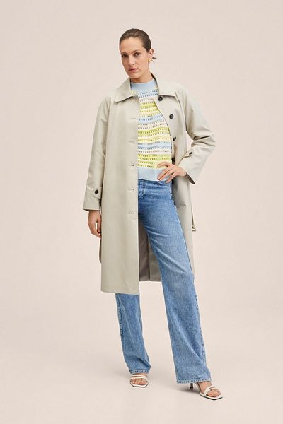 MANGO Gelber Damenpullover 27004020