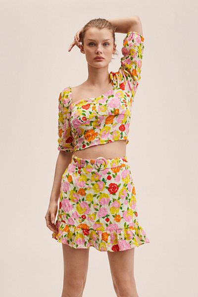 MANGO Barevná dámská halenka 27007132