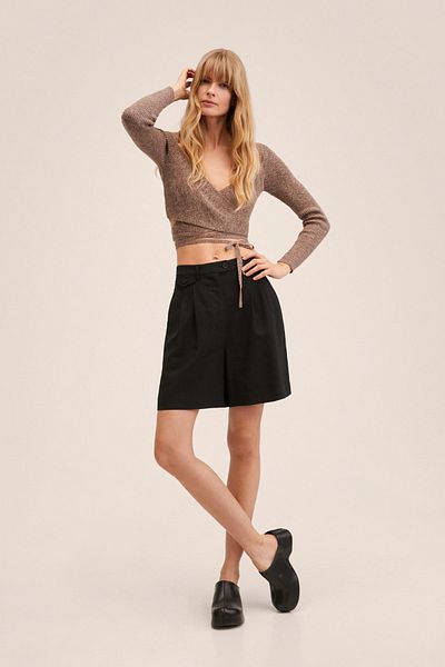 MANGO 27076312 Damen/Mädchen Schwarz