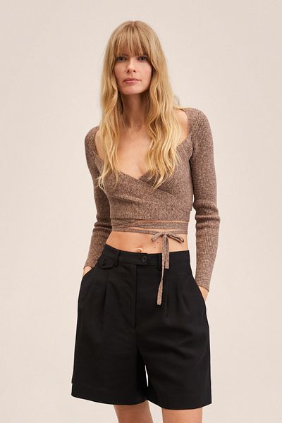 MANGO 27076312 Damen/Mädchen Schwarz