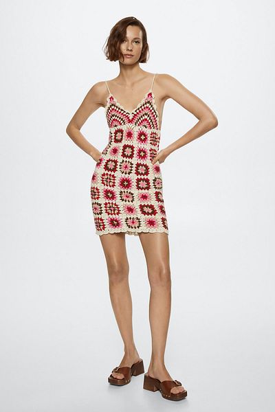 MANGO Woman Ροζ Γυναικείο Φόρεμα 37020031