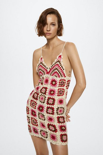 MANGO Woman Ροζ Γυναικείο Φόρεμα 37020031