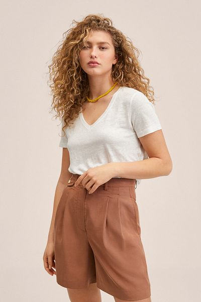 MANGO Біла жіноча футболка 27005801