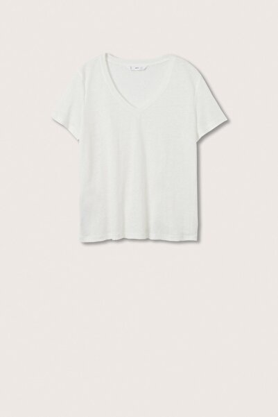 MANGO Біла жіноча футболка 27005801