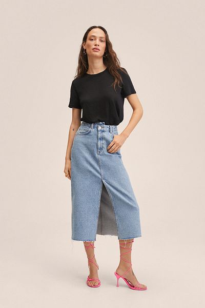 MANGO Černé dámské tričko 27005800