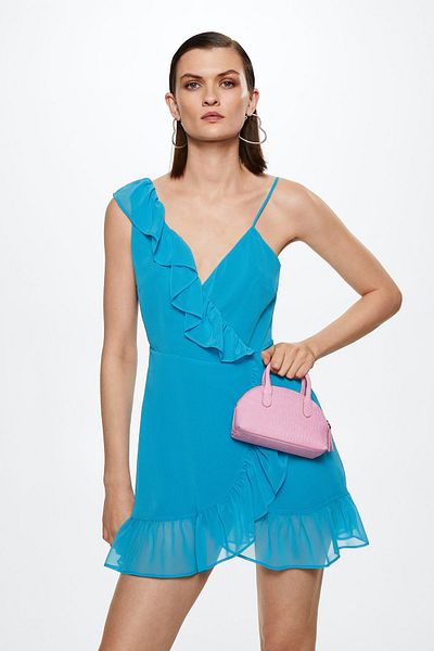 MANGO Woman Kék női ruha 37091299