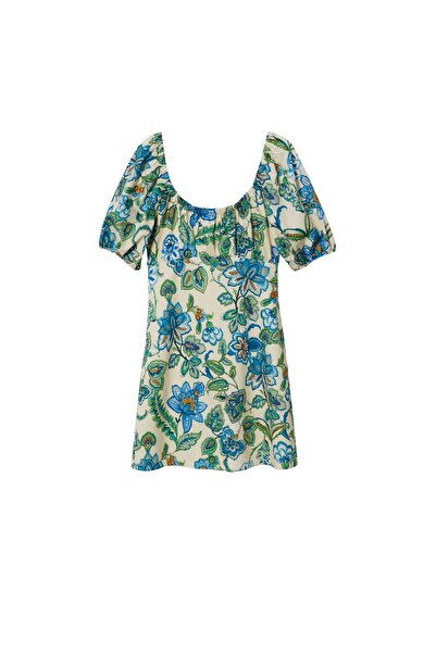 MANGO Blue Women's Dress 27069204