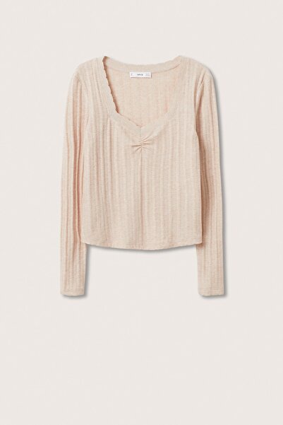 MANGO Woman Γυμνό Γυναικείο T-Shirt 27001299