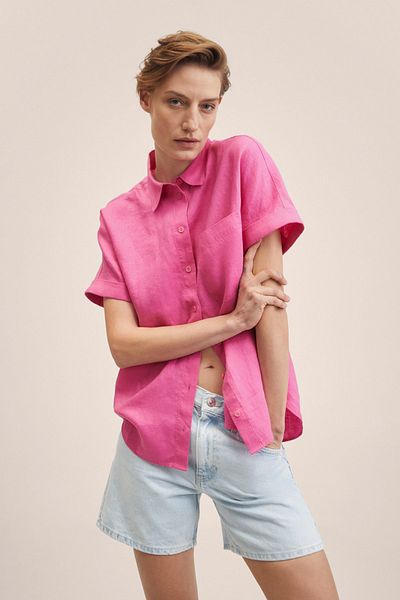 MANGO Růžová dámská košile 27009002