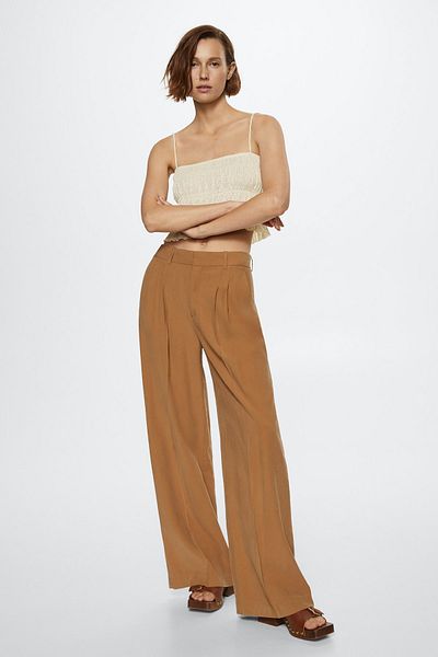MANGO Woman Bílá dámská halenka 27078640