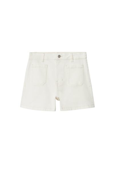 MANGO Ekru Kadın Şort & Bermuda 37040355